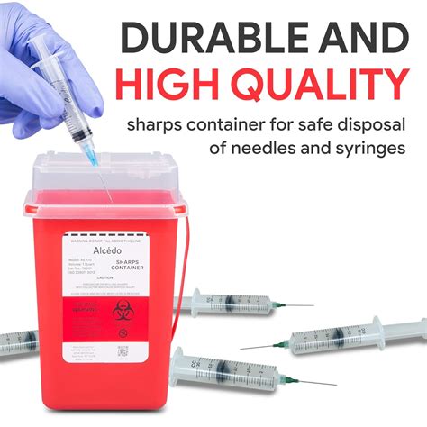 Alcedo 1 Quart Sharps Container | Biohazard Needle India | Ubuy