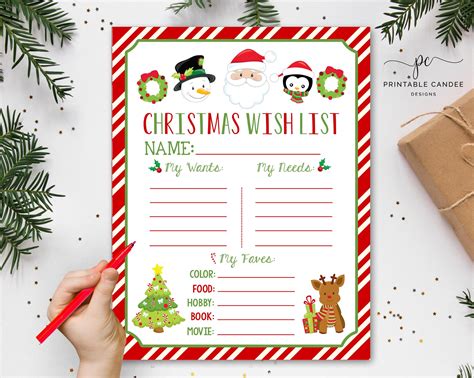 Santa Christmas List Printable | Fanny Printable
