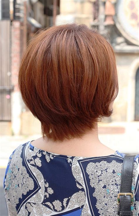 Back View Of Short Auburn Bob Hairstyle Hairstyles Ideas - Back View Of ...