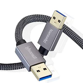 USB Male to Male Cable 1ft,Nanxudyj USB 3.0 Type A to Type A Cable for ...