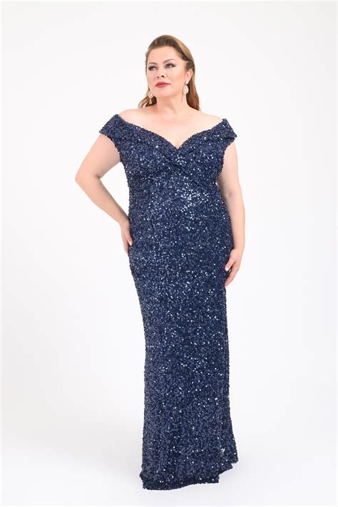 LİLAS XXL Büyük Beden Lacivert Renkli Pul Payetli Uzun Abiye Elbise Fiyatı, Yorumları - Trendyol