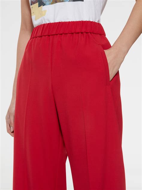 Red Brittany trousers with elasticated waist | Golden Goose