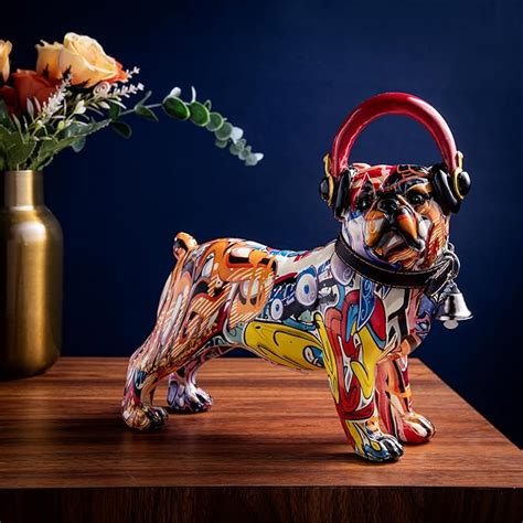 GIBOX Multicolor Dachshund Graffiti Design Dog Decor Showpiece | Cute ...