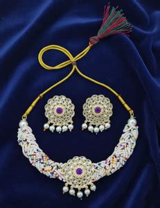ZMS Alloy Gold-plated White Jewellery Set Price in India - Buy ZMS ...
