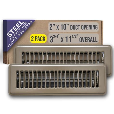 Snapklik.com : 2 Pack Fits 2x10 And 10x2 Duct Opening Floor Register