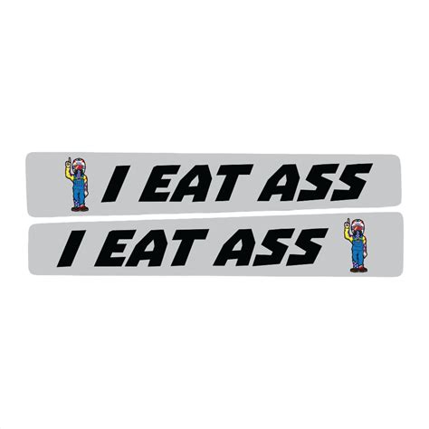 I EAT ASS Character Swingarm Dirt Bike Decals