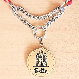 Buy Kraftidy Dog Collar Chain with Name tag id Customized for Large ...