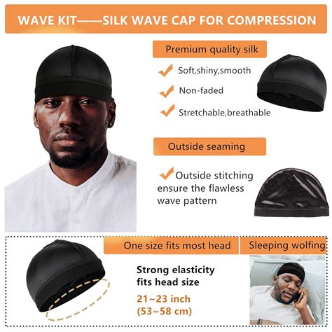 Buy 360 Wave Brush for Men 360 and Silky Durags Set for Men,Medium Hard ...