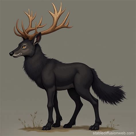 Furry Deer Wolf Hybrid | Stable Diffusion Online