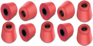 YTM 10 Pcs (5 Pair) Red Foam Earbuds Tips Original Memory Foam Silicone ...