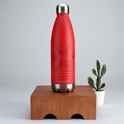 Indus - SS Vacuum Bottle 1000 ml - Autumn Fuji Red – Servewell Dinnerware