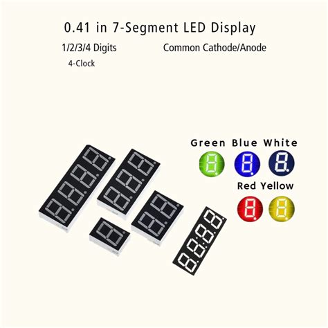 0.41-Inch 7-Segment LED Display (STD423H) | Red Common Anode/Cathode Module