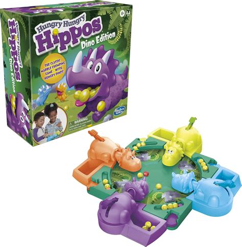 Buy Hungry Hungry Hippos Dino Edition Board Game, Pre-School Game for ...