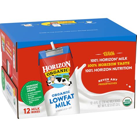Horizon Organic Shelf-Stable 1% Low Fat milk Boxes, 8 oz., 12 Pack | Shipt