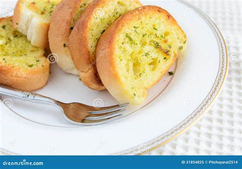 Garlic bread stock image. Image of herbs, cutting, garlic - 31854825