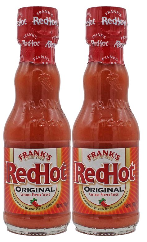 Franks RedHot Original Cayenne Pepper Hot Sauce 148ml - Pack of 2 | Buy ...