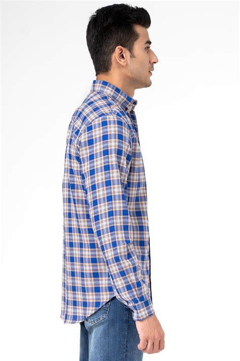 CASUAL SHIRT BLUE CHECK – Charcoal Clothing