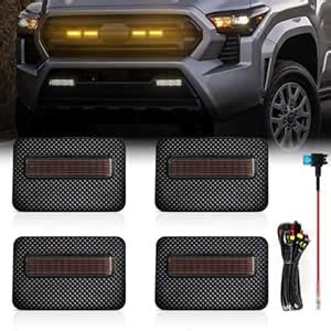 VGETTING Grill Light for Tacoma SR 2024 2025, Smoked Shell Amber LED ...