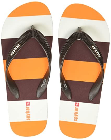 Buy Spykar Men Orange Flip-Flops-10 UK/India (44 EU) (SPY-SL-01AH-1020 ...