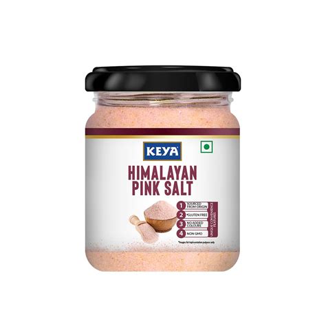 Keya Himalayan Pink Salt Glass Jar 200g | Mineral rich Salt for Healthy ...