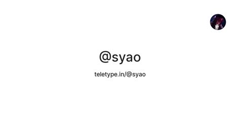 Syao Shi — Teletype