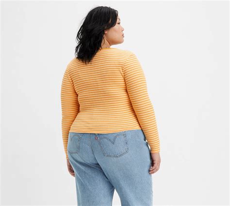 Long Sleeve Britt Snap Front Top (plus Size) - Orange | Levi's® US