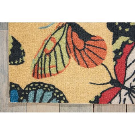 Nourison Home and Garden 5 X 7 (ft) Yellow 605 Indoor/Outdoor Abstract ...