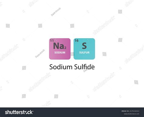 Na2s Sodium Sulfide Molecule Simple Molecular Stock Vector (Royalty ...