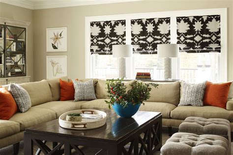 living room roman shades