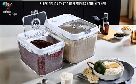 Buy KAYTOS Rice Storage Container 15kg|Air Tight Transparent Bpa Free ...