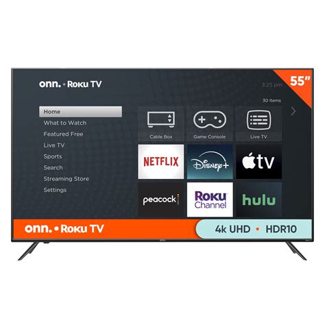 Brandclub - onn. 55 Class 4K UHD (2160P) LED Roku Smart Television HDR ...