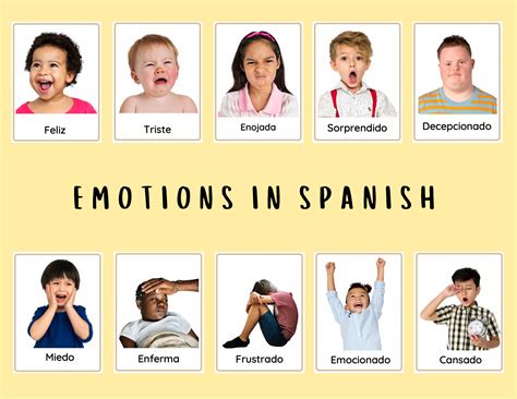 Printable Emotions Cards in Spanish Bilingual Montessori Flashcards ...