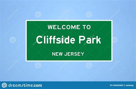 Cliffside Park, New Jersey City Limit Sign. Town Sign from the USA ...