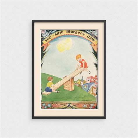 1920s "see-saw Margery Daw" Original Willy Pogany Print | Antique Art ...