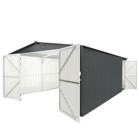 [AS-IS] 13'x20' Metal Garage Shed with Double Front Doors – Chery ...