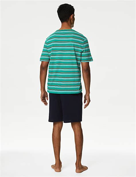Buy Pure Cotton Striped Pyjama Set at Marks & Spencer