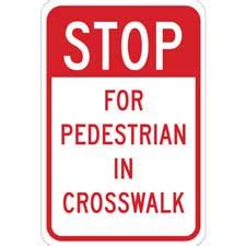 STOP For Pedestrians In Crosswalk Sign | Brady | BradyIndia.co.in