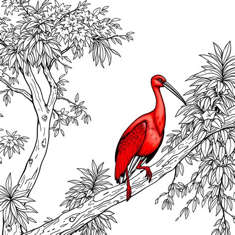 Best Scarlet Ibis Coloring Pages (Free Printable PDF)