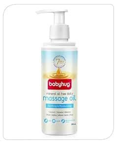 Babyhug Mineral Oil Free Daily Massage Oil, 200 ml, Soothing ...