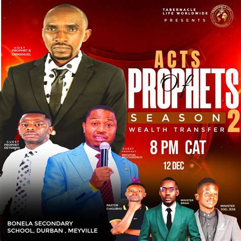 ACTS OF PROPHETS SEASON 2, Greyville, Kwazulu-Natal, South Africa ...