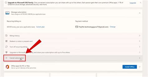Cancel Microsoft 365 Subscription 的图像结果