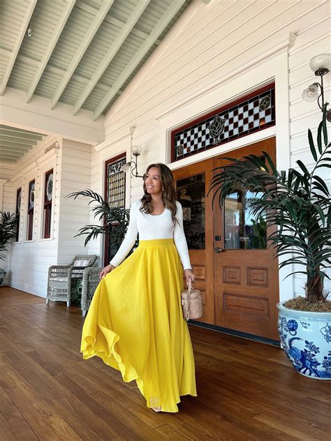 Mustard Yellow Petite Maxi Skirt - Stylish Petite