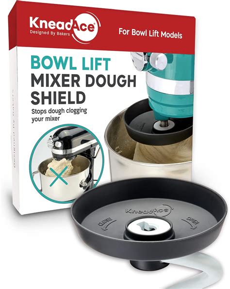 KneadAce Spiral Dough Hook Shield for kitchenaid Mixer-Prevents Dough ...