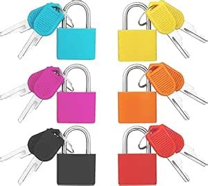 PUTHAK Padlock(6 Pack) Bulk Small Locks with Keys Home & School ...