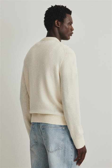 Regular Fit Fine-knit wool jumper - Cream - Men | H&M IN