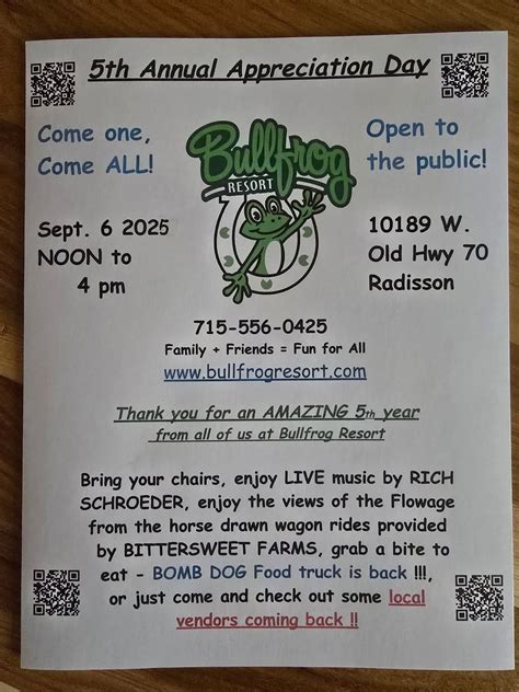 Annual Appreciation Event- 5th yr, BullFrog Resort LLC, Radisson, 6 ...