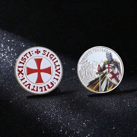 Foreign Trade Commemorative Coin Templar God's Armor Gold Plated Three ...