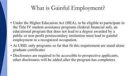 Gainfully Employed Meaning