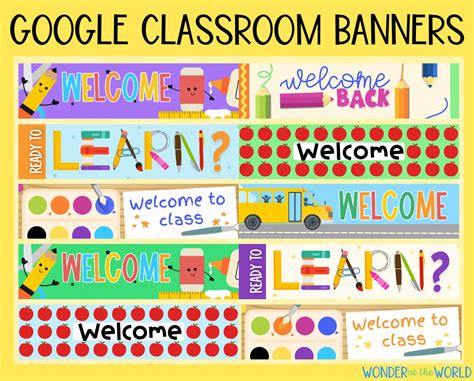 12 Back to School Themed Animated Google Classroom and Forms Headers Banners - Etsy