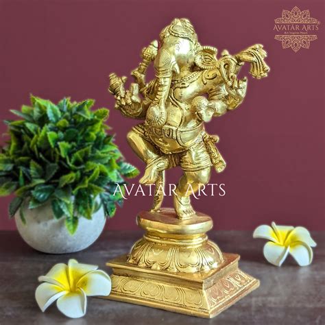 Brass Dancing Lord Ganesha idol – Avatar Arts